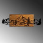 Wallity Mountain Range Escultura de Pared en Nogal y Negro